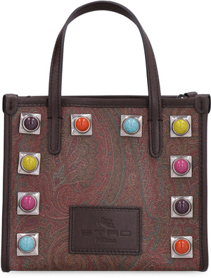 Globetrotter mini tote bag with studs-1